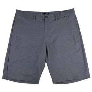 Travis Mathew Mens Loreto Shorts Par 4 Size 36 Gray Stripe Performance Golf
